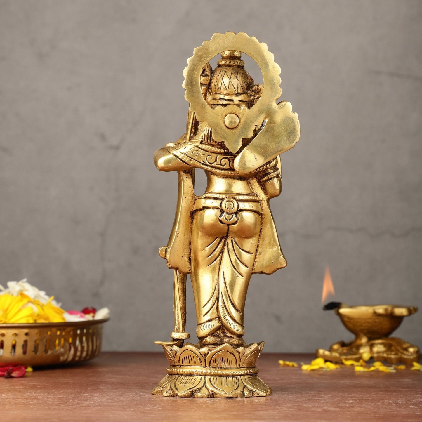 Brass superfine Lord Shri Ram Idol 8 inch