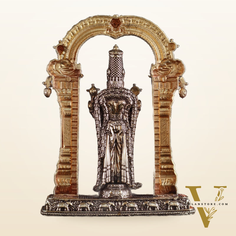 Brass Superfine Lord Tirupati Balaji Intricate Lightweight Statue 7.5"