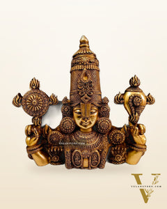 Brass Superfine Lord Venkateshwara Swamy Tirupati Balaji Face Bust Wall Hanging