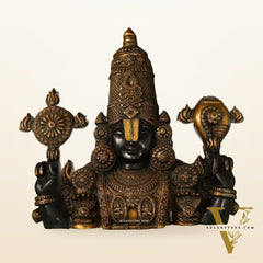 Brass Superfine Lord Venkateshwara Swamy Tirupati Balaji Face Bust Wall Hanging