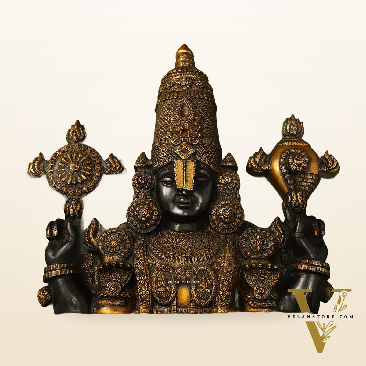 Brass Superfine Lord Venkateshwara Swamy Tirupati Balaji Face Bust Wall Hanging