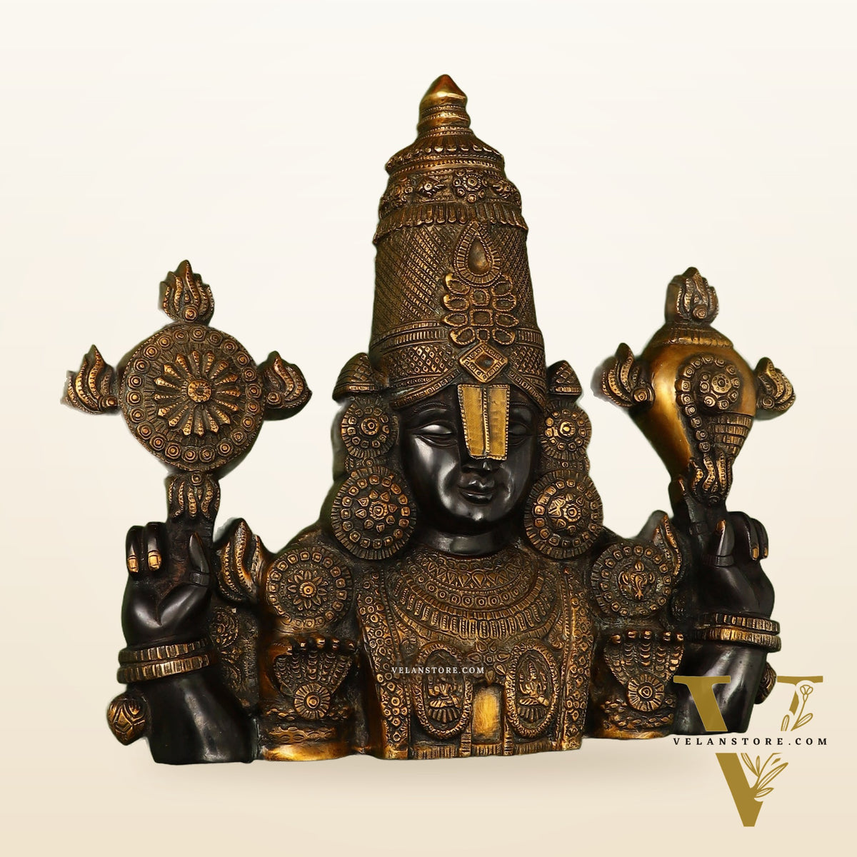 Brass Superfine Lord Venkateshwara Swamy Tirupati Balaji Face Bust Wall Hanging