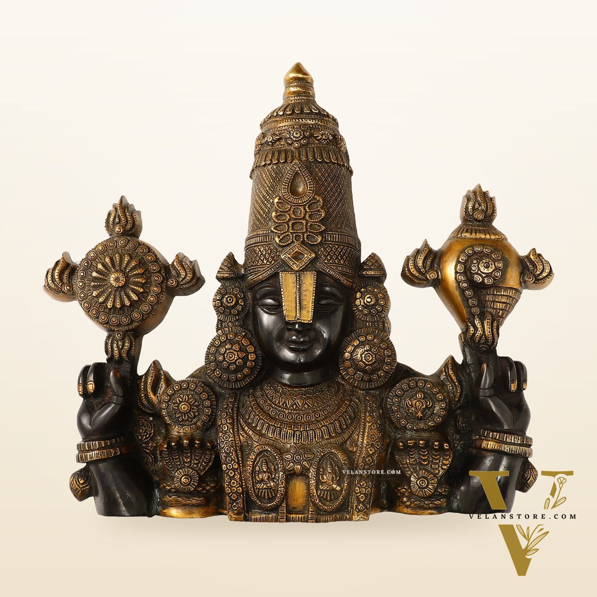 Brass Superfine Lord Venkateshwara Swamy Tirupati Balaji Face Bust Wall Hanging