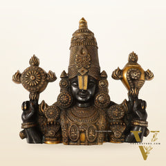 Brass Superfine Lord Venkateshwara Swamy Tirupati Balaji Face Bust Wall Hanging