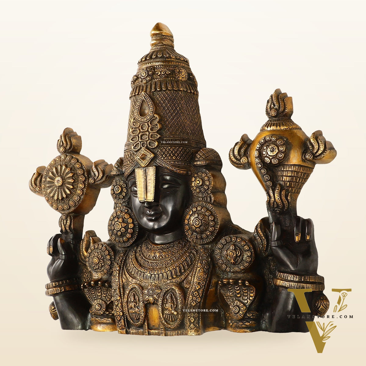 Brass Superfine Lord Venkateshwara Swamy Tirupati Balaji Face Bust Wall Hanging