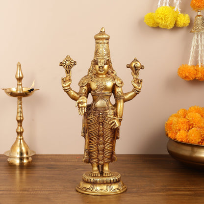 Brass Superfine Lord Venkateshwara Swamy tirupati balaji Statue 18"