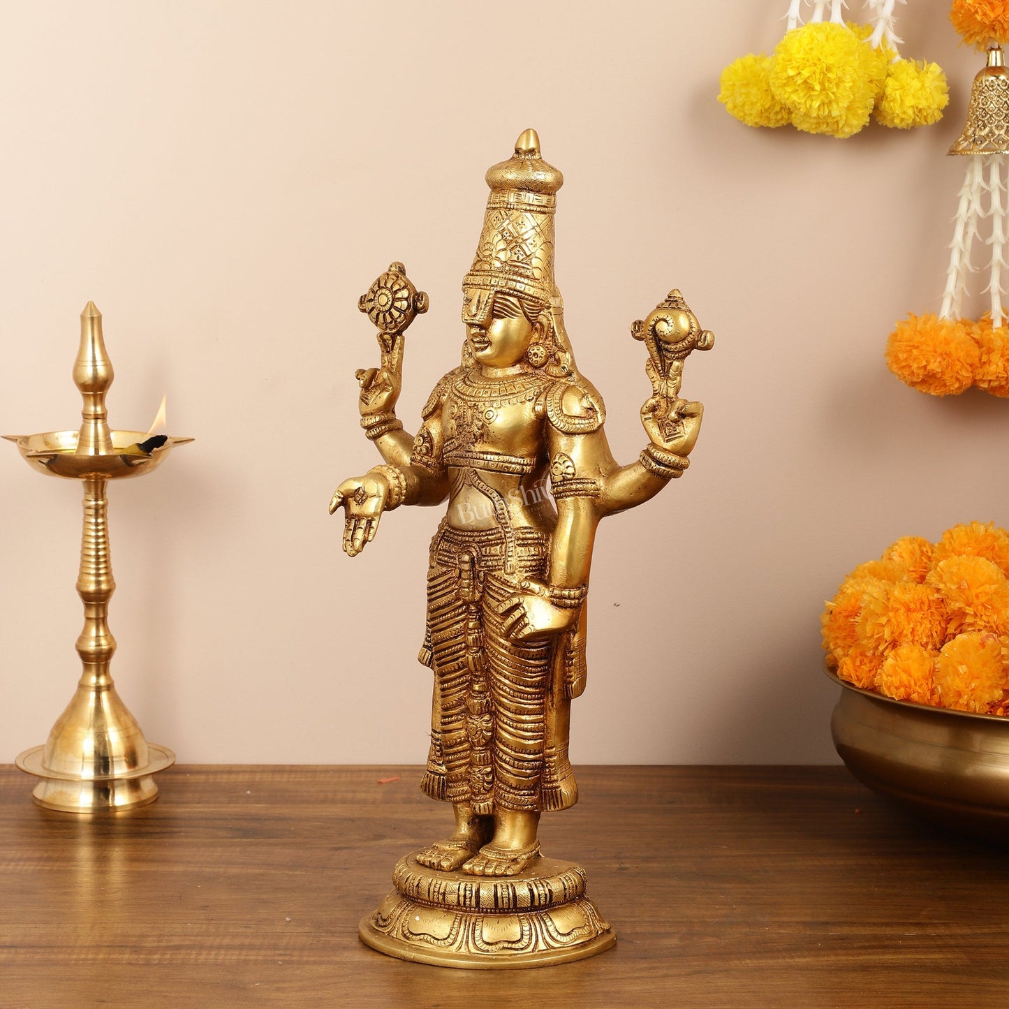 Brass Superfine Lord Venkateshwara Swamy tirupati balaji Statue 18"