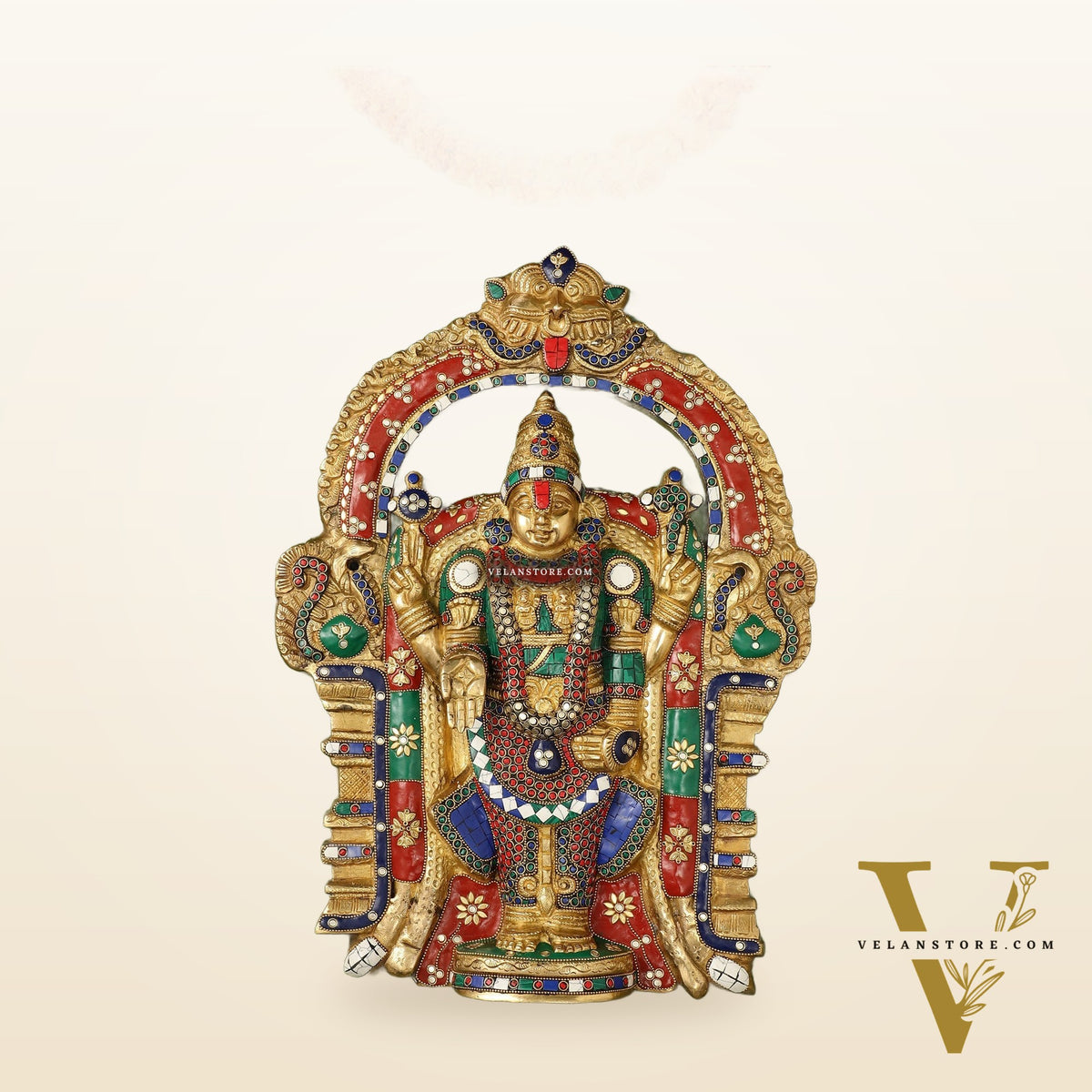 Brass Superfine Lord Venkateshwara Tirupati Balaji Wall Hanging - 20 inch