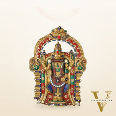 Brass Superfine Lord Venkateshwara Tirupati Balaji Wall Hanging - 20 inch