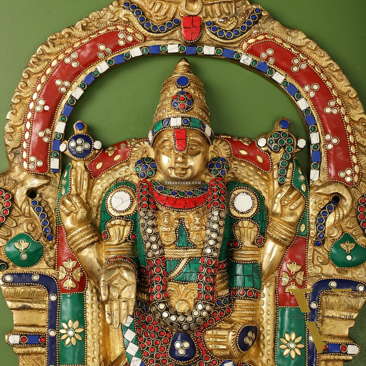 Brass Superfine Lord Venkateshwara Tirupati Balaji Wall Hanging - 20 inch
