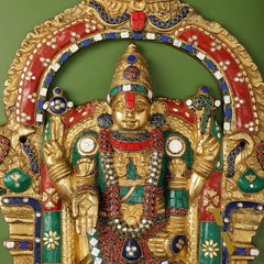 Brass Superfine Lord Venkateshwara Tirupati Balaji Wall Hanging - 20 inch