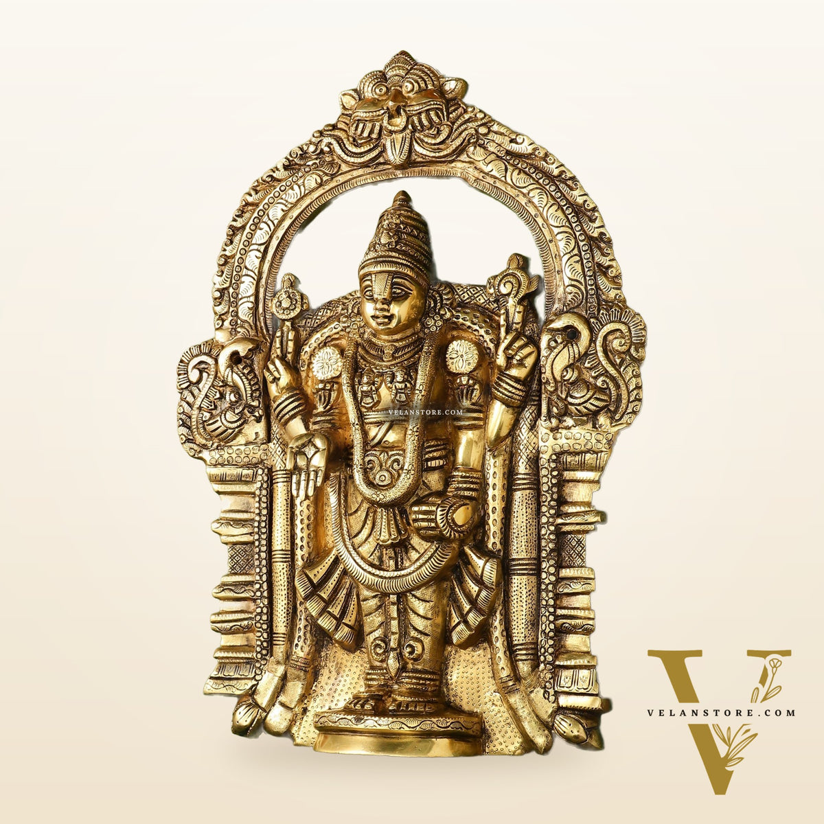 Brass Superfine Lord Venkateshwara Tirupati Balaji Wall Hanging - 20 inch