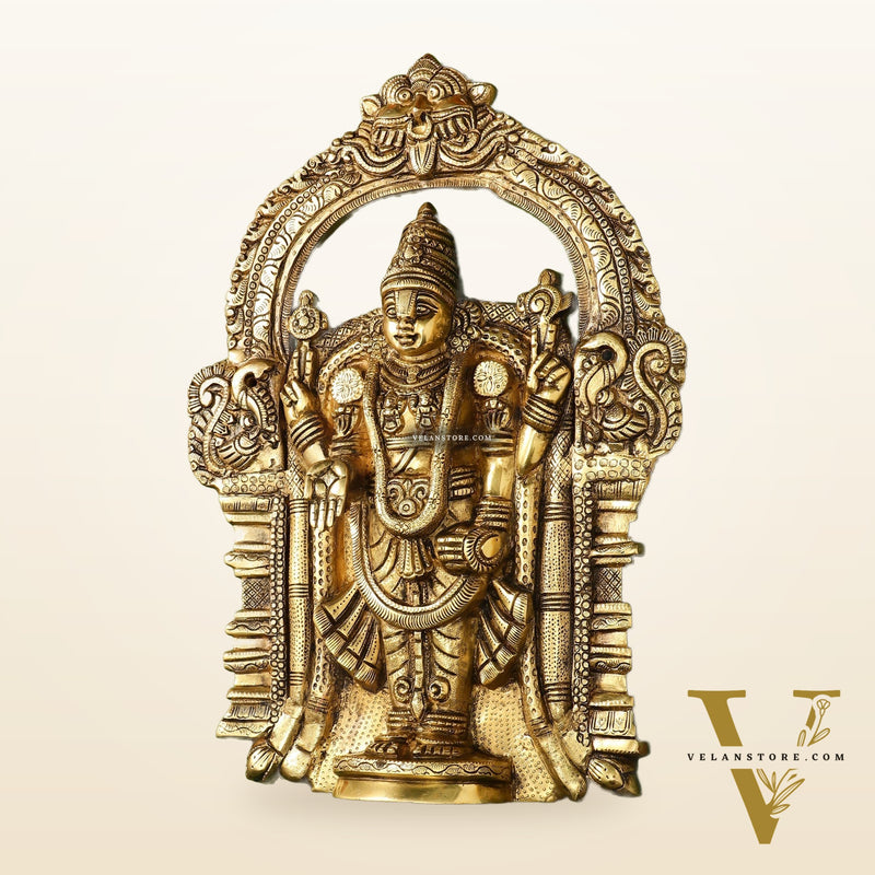 Brass Superfine Lord Venkateshwara Tirupati Balaji Wall Hanging - 20 inch