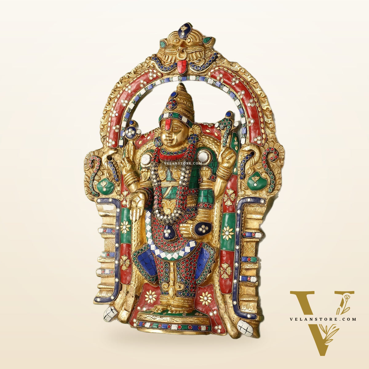 Brass Superfine Lord Venkateshwara Tirupati Balaji Wall Hanging - 20 inch