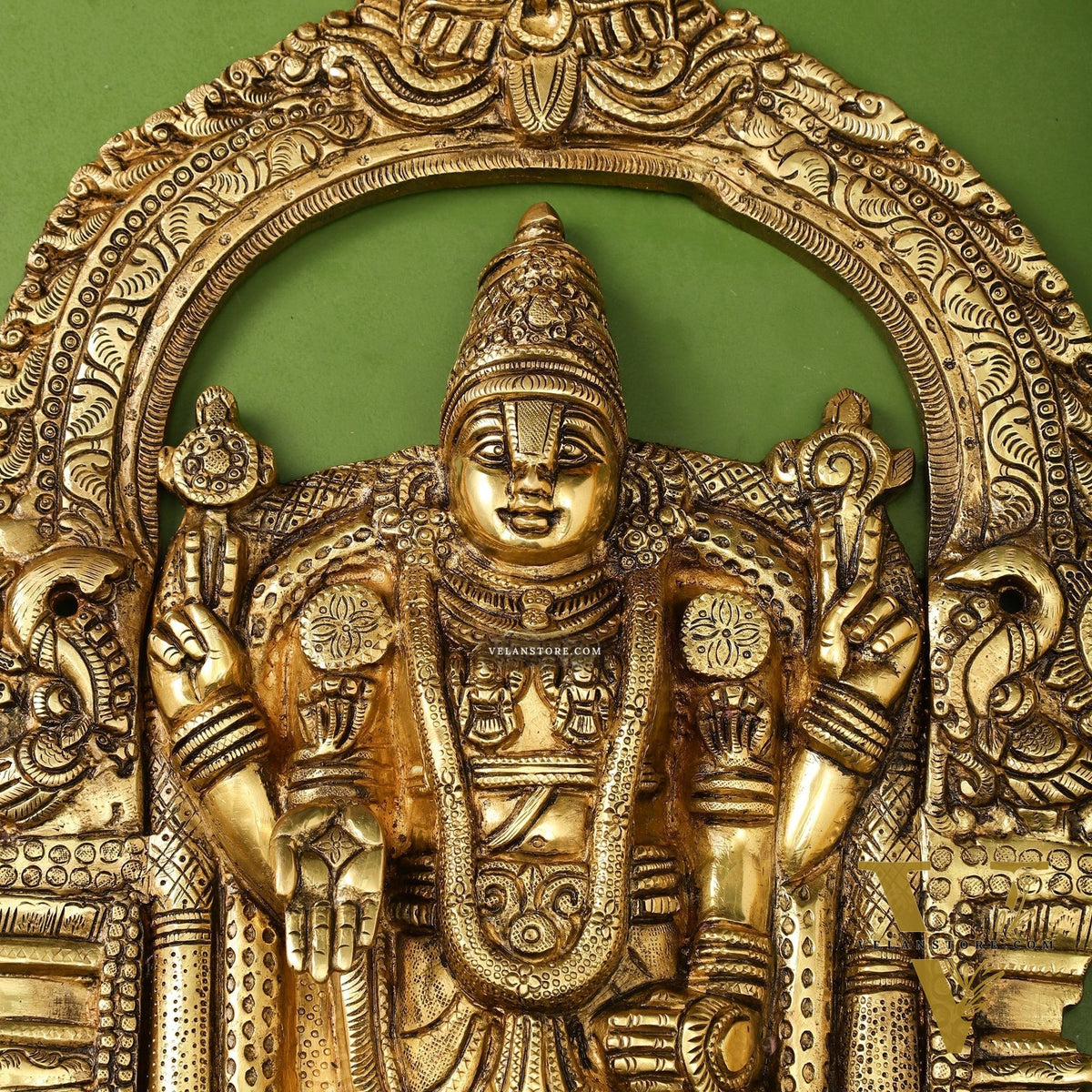 Brass Superfine Lord Venkateshwara Tirupati Balaji Wall Hanging - 20 inch