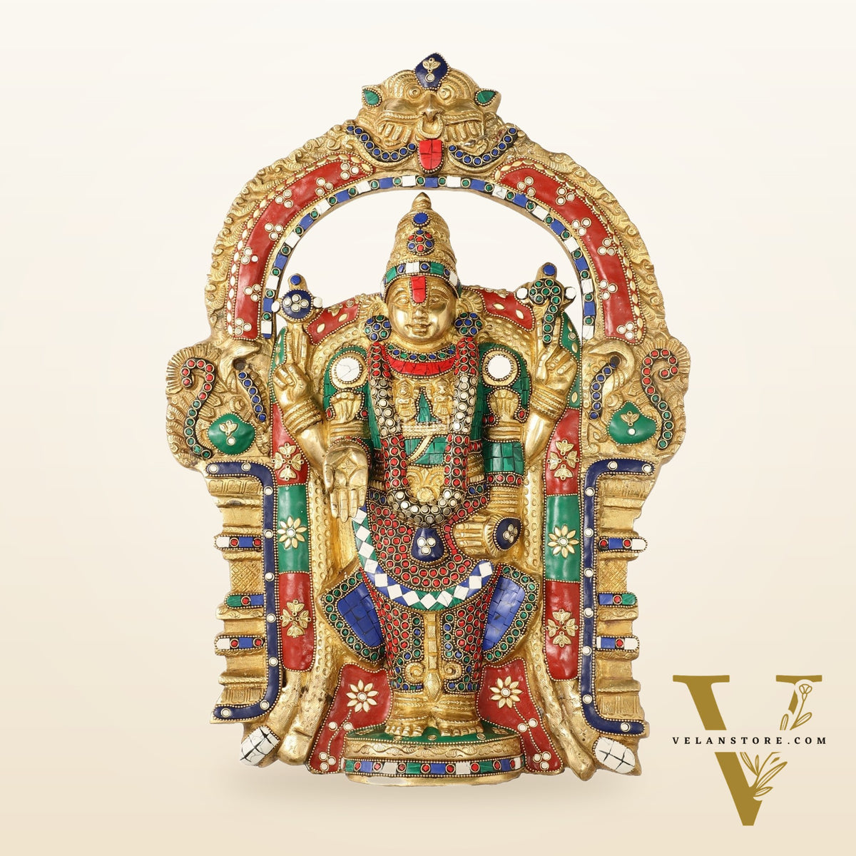 Brass Superfine Lord Venkateshwara Tirupati Balaji Wall Hanging - 20 inch