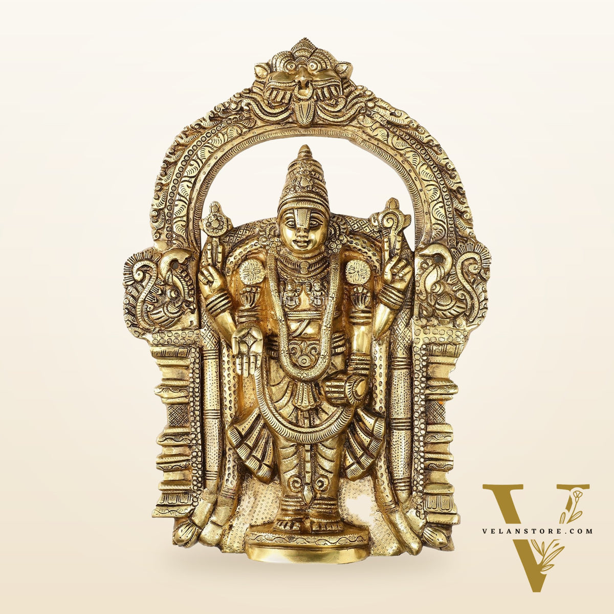Brass Superfine Lord Venkateshwara Tirupati Balaji Wall Hanging - 20 inch