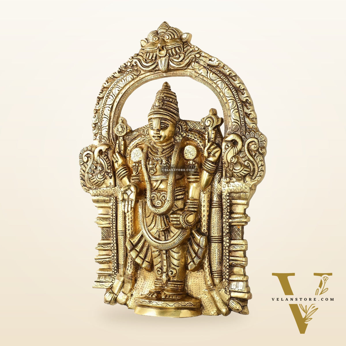Brass Superfine Lord Venkateshwara Tirupati Balaji Wall Hanging - 20 inch