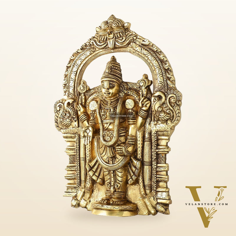 Brass Superfine Lord Venkateshwara Tirupati Balaji Wall Hanging - 20 inch