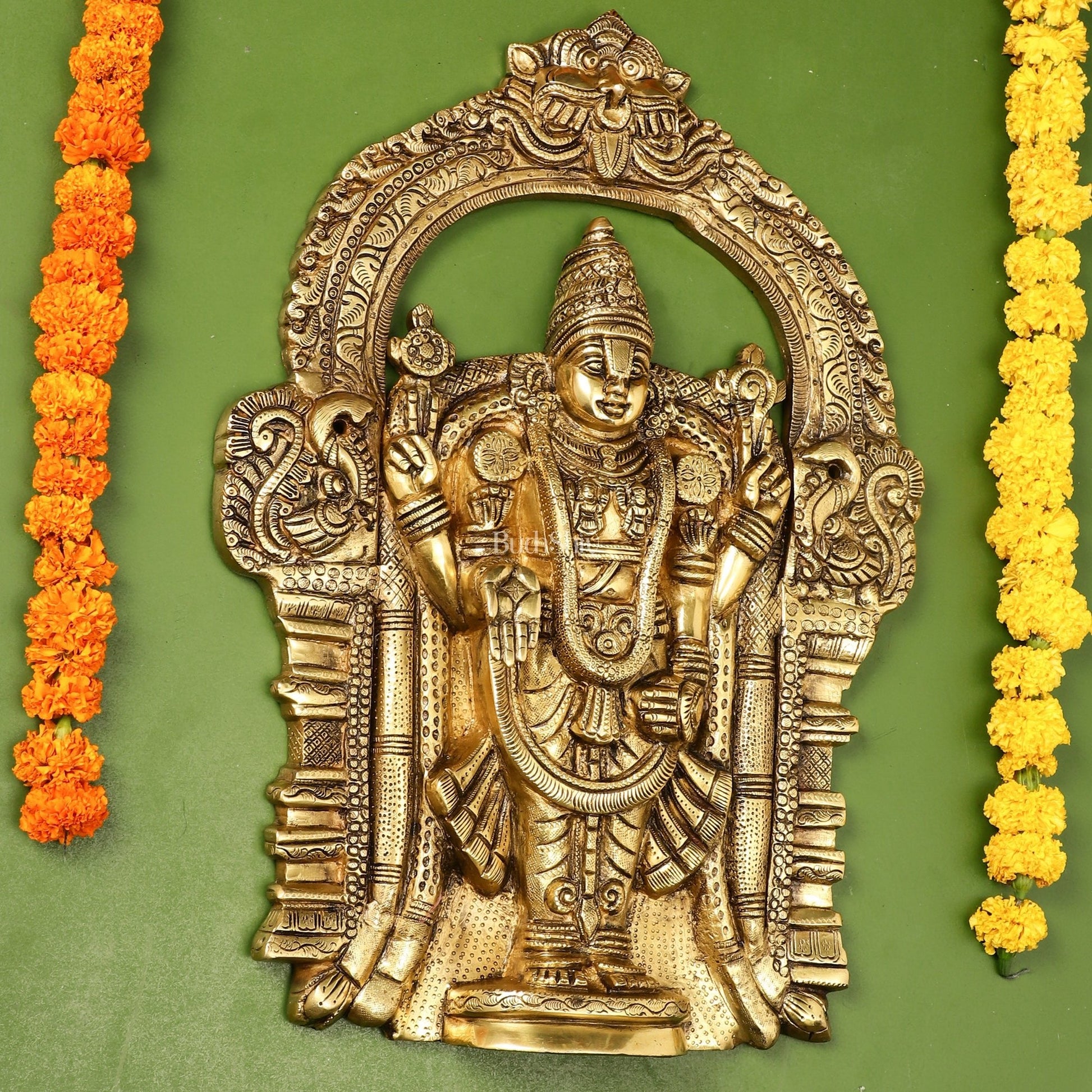 Brass Superfine Lord Venkateshwara Tirupati Balaji Wall Hanging - 20 inch