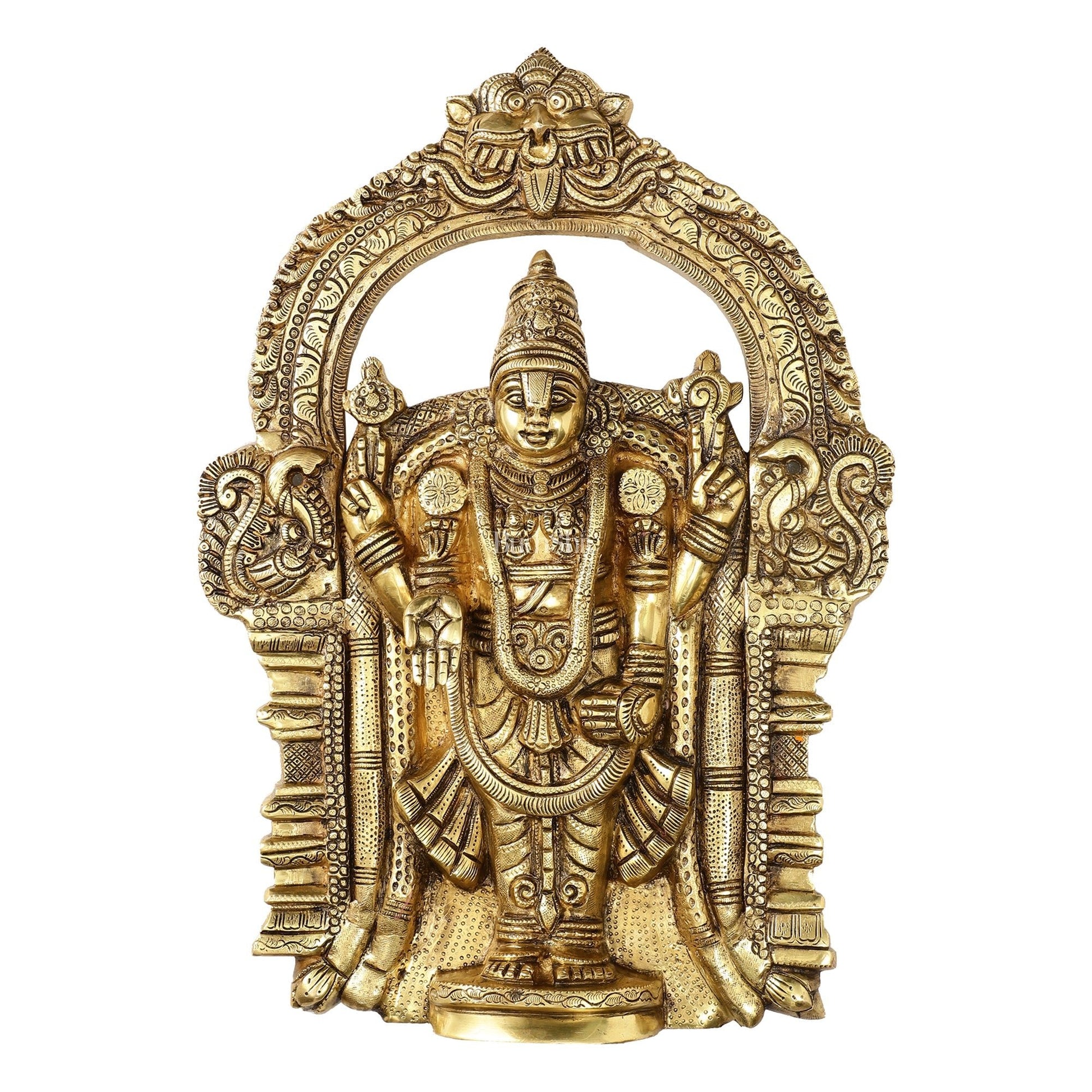 Brass Superfine Lord Venkateshwara Tirupati Balaji Wall Hanging - 20 inch