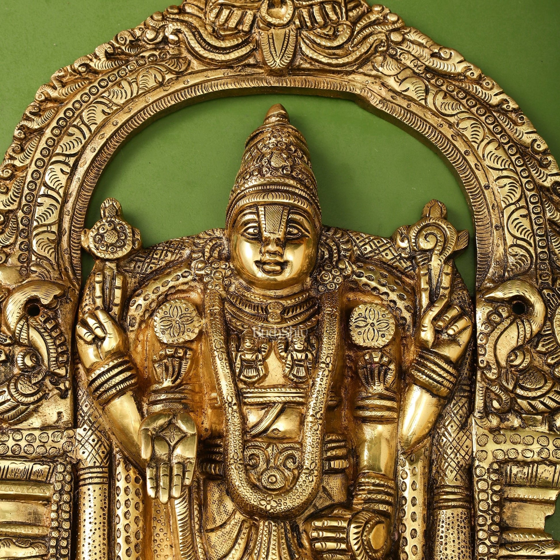 Brass Superfine Lord Venkateshwara Tirupati Balaji Wall Hanging - 20 inch