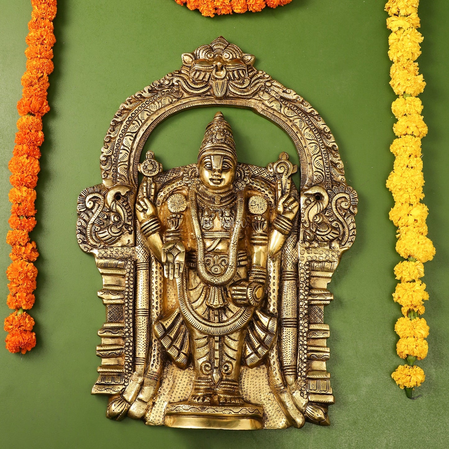 Brass Superfine Lord Venkateshwara Tirupati Balaji Wall Hanging - 20 inch