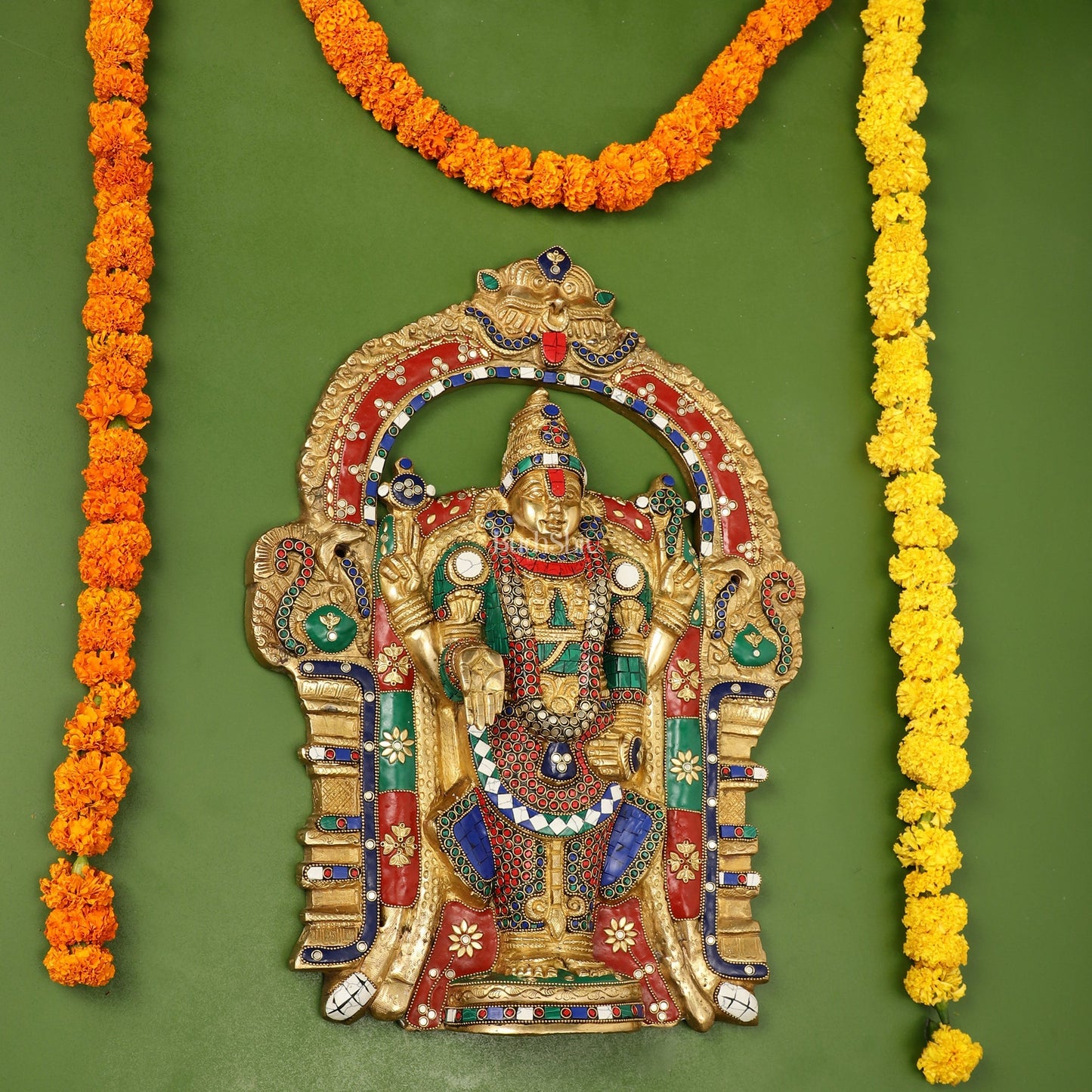 Brass Superfine Lord Venkateshwara Tirupati Balaji Wall Hanging - 20 inch
