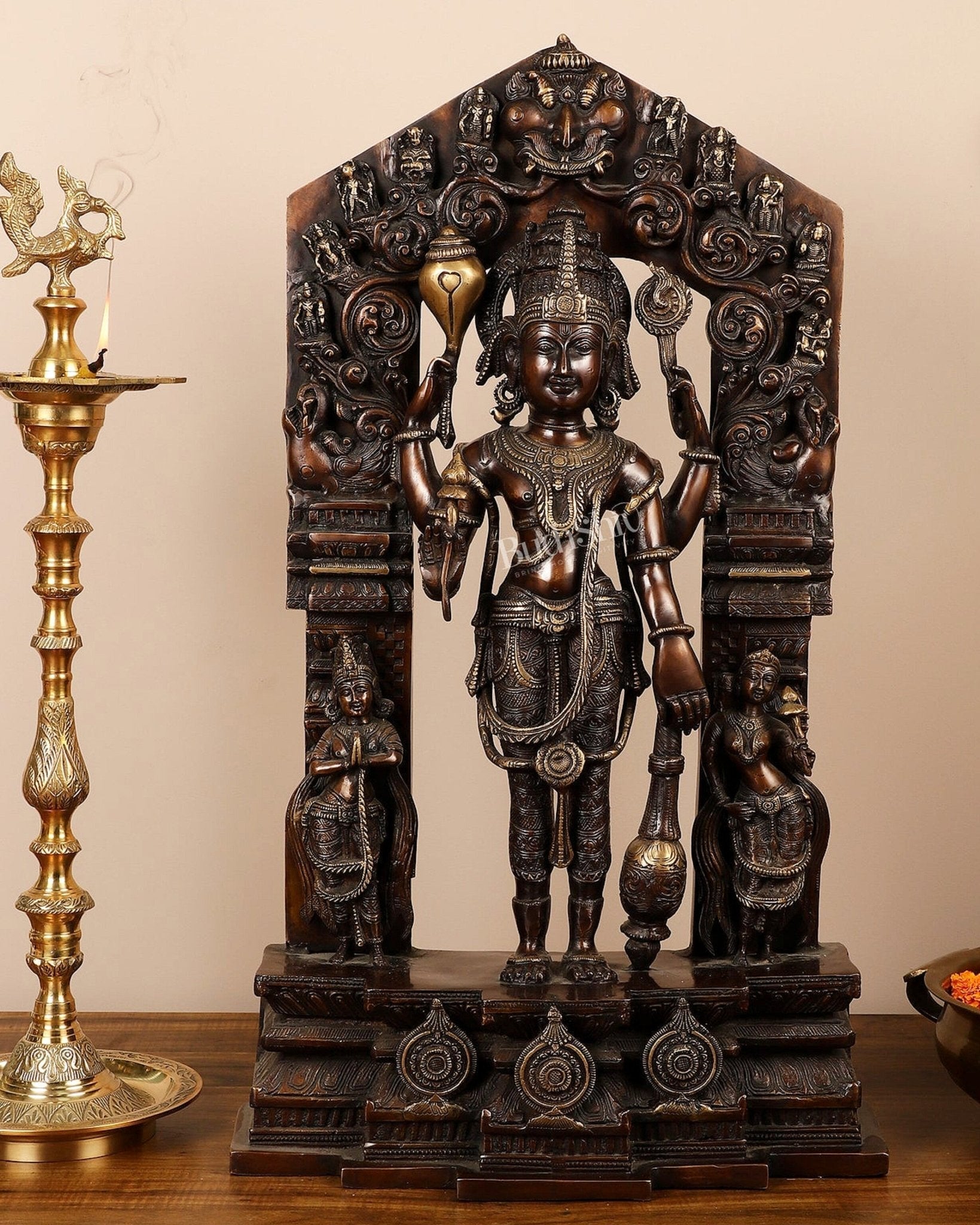 Brass Superfine Lord Vishnu Statue 29"