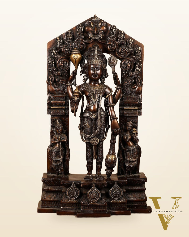 Brass Superfine Lord Vishnu Statue 29"