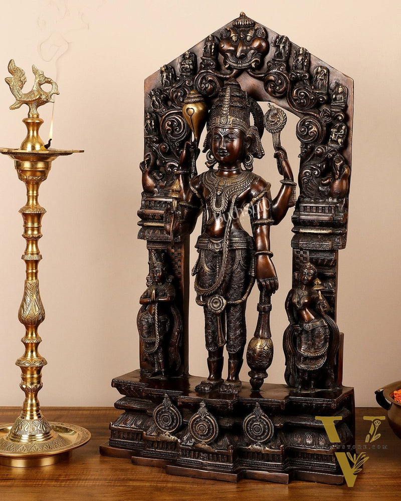 Brass Superfine Lord Vishnu Statue 29"