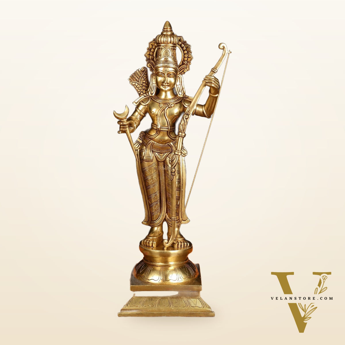 Brass Superfine Magnificent Lord Rama Statue | 27" Tall