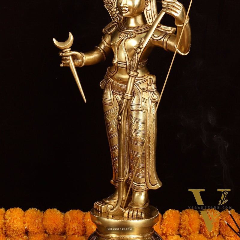 Brass Superfine Magnificent Lord Rama Statue | 27" Tall