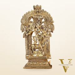 Brass Superfine Mahisasur Mardini Durga Devi Idol | 8 inch