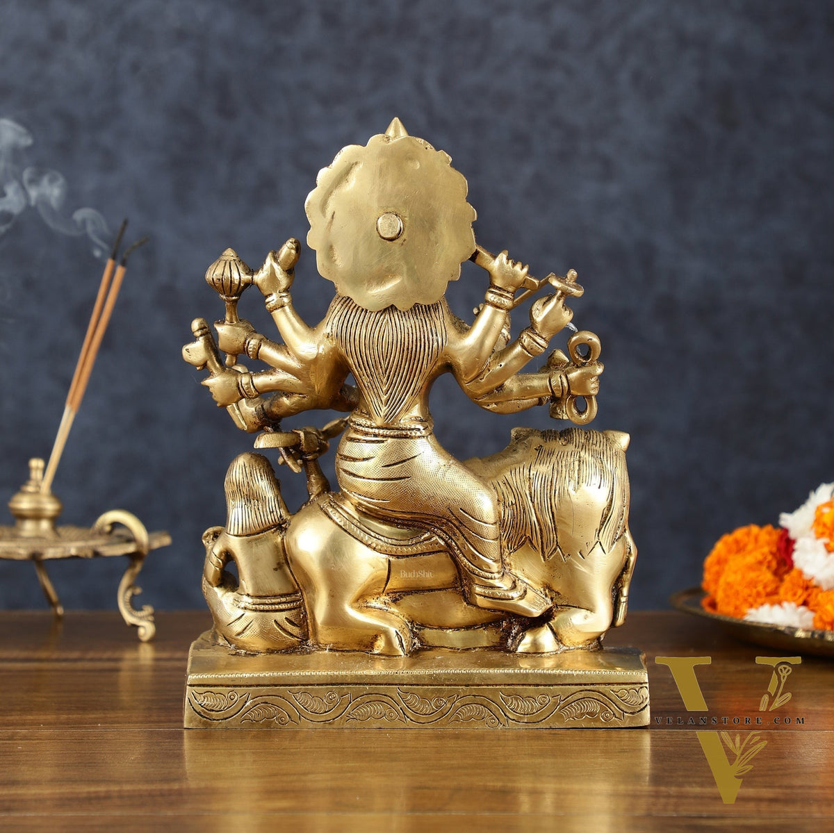 Brass Superfine Mahisasur Mardini Durga Statue – 9.5" Height, 4 kg