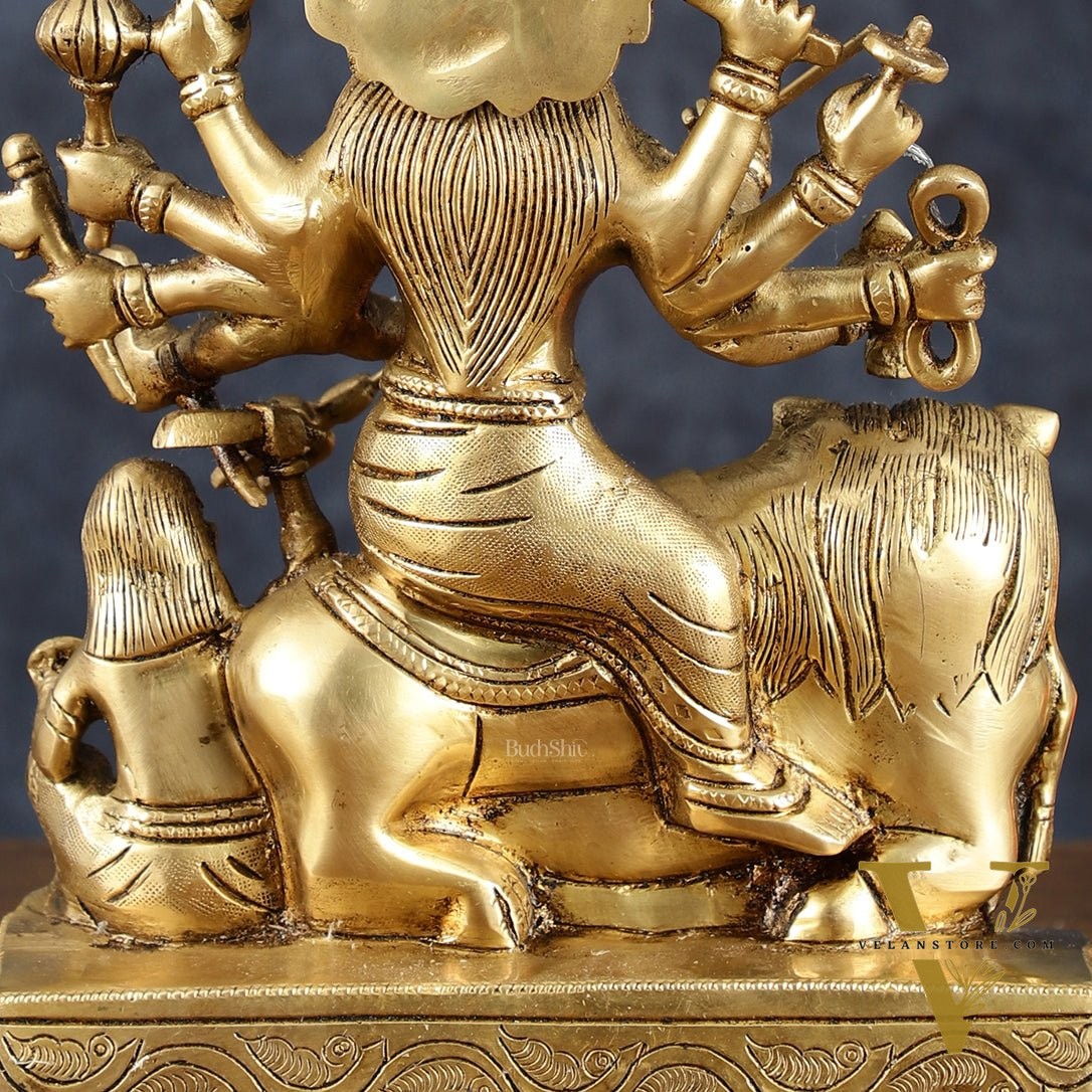 Brass Superfine Mahisasur Mardini Durga Statue – 9.5" Height, 4 kg