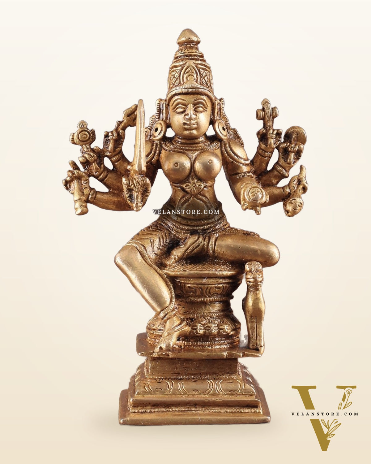 Brass Superfine Mariamman Shakti Idol 6.5"