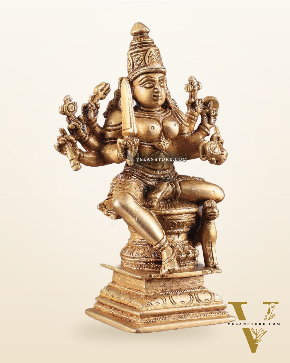 Brass Superfine Mariamman Shakti Idol 6.5"
