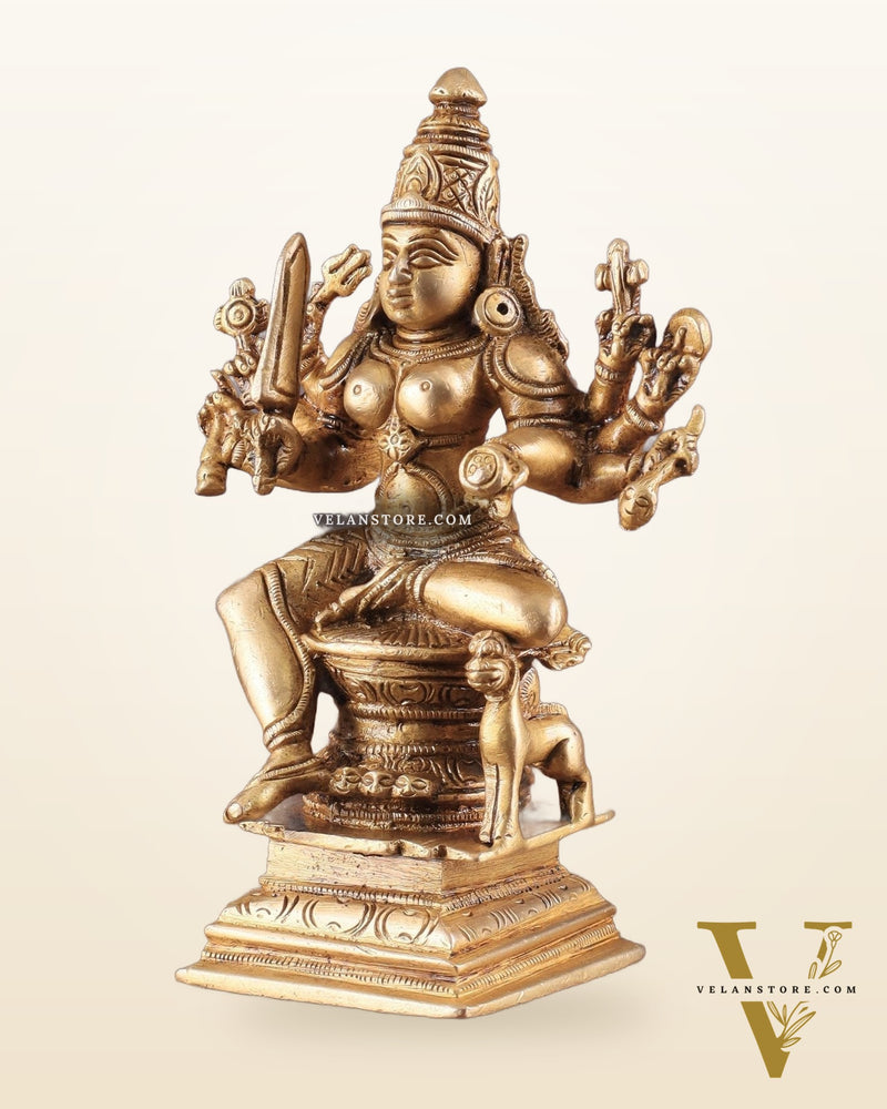 Brass Superfine Mariamman Shakti Idol 6.5"