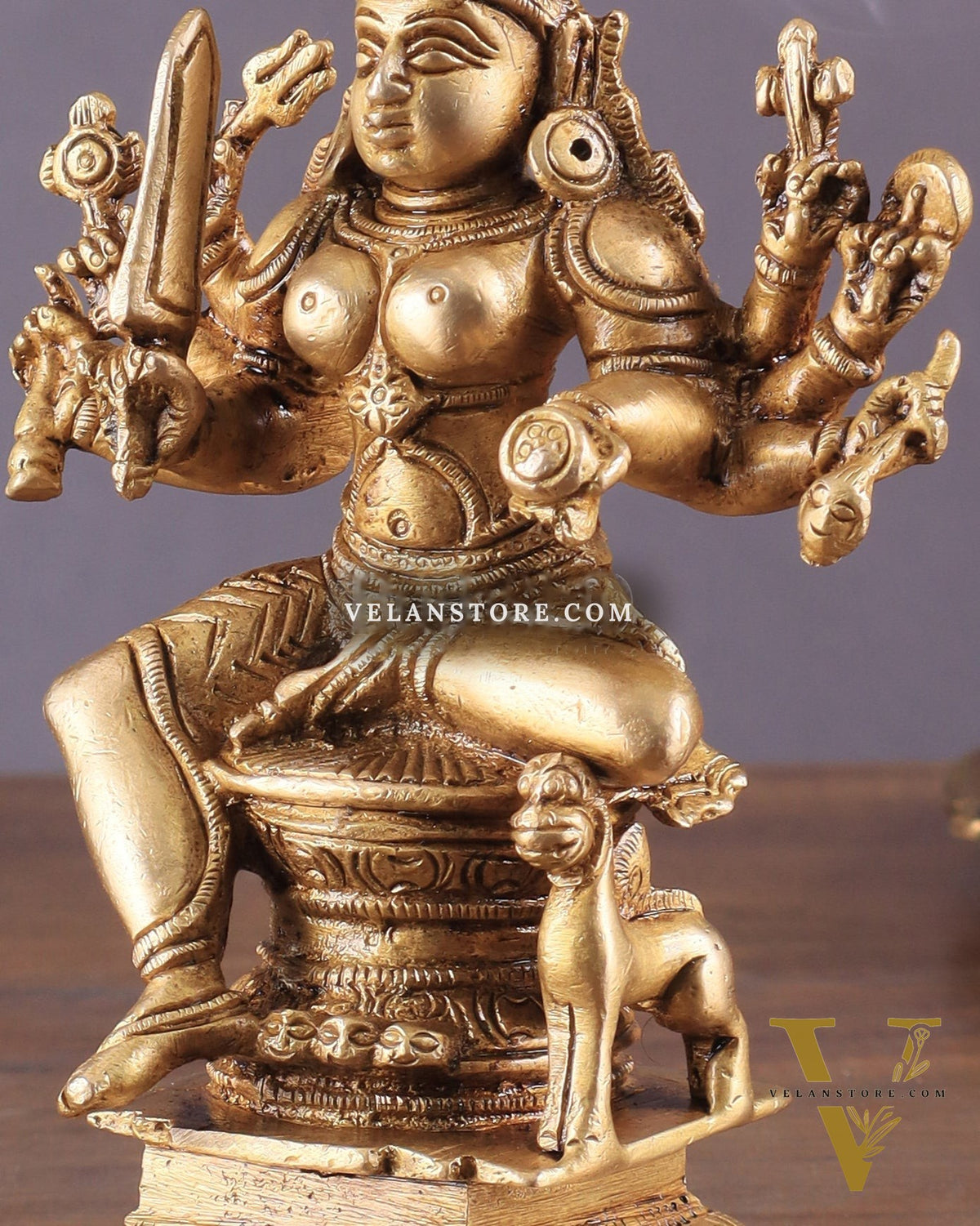 Brass Superfine Mariamman Shakti Idol 6.5"
