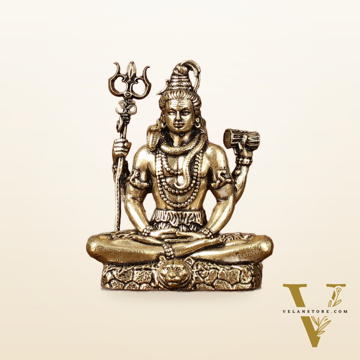 Brass superfine miniature Lord Shiva idol 2"