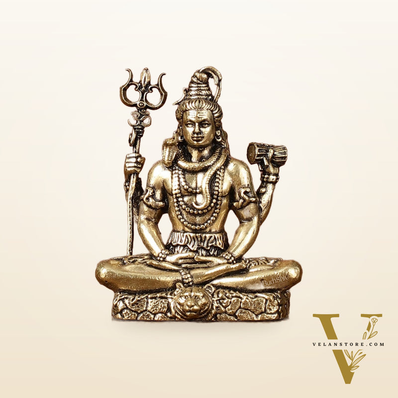 Brass superfine miniature Lord Shiva idol 2"