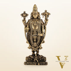 Brass Superfine Miniature Tirupati Balaji Lord Venkateshwara Perumal Idol - 4"