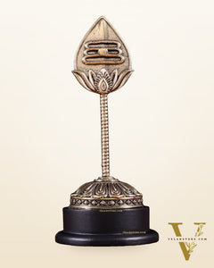 Brass Superfine Murugan Vel with Sturdy MDF Base – 7 Inch