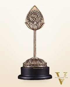 Brass Superfine Murugan Vel with Sturdy MDF Base – 7 Inch