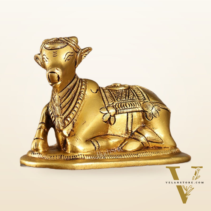 Brass Superfine Nandi Bull Idol | 4.5 inch