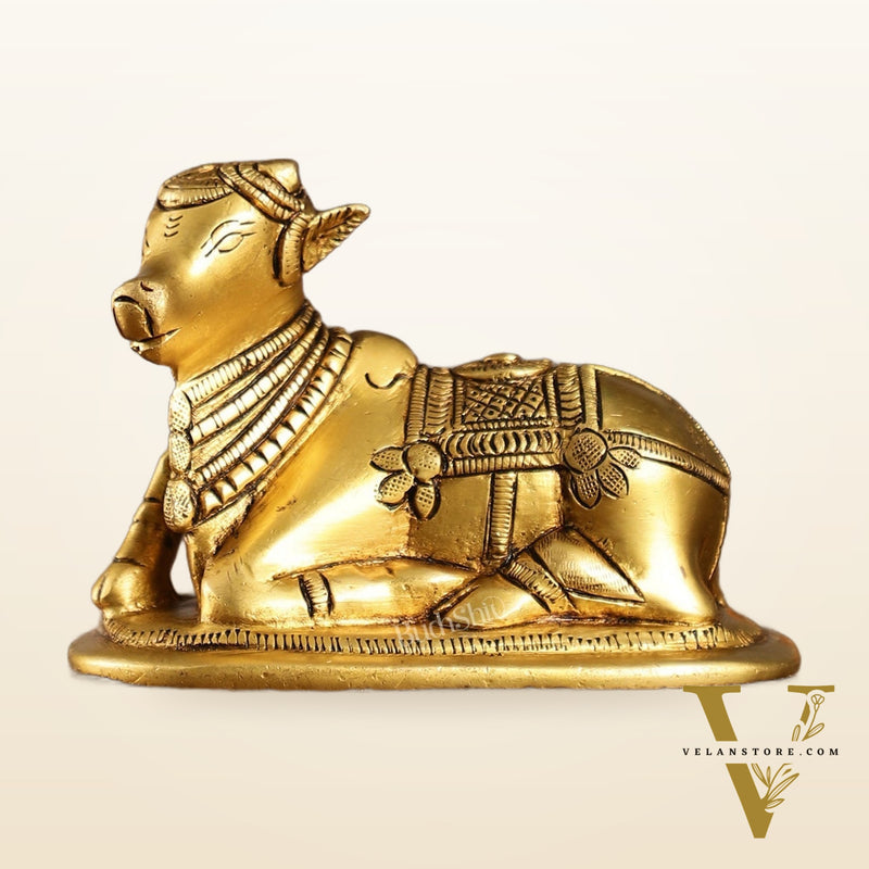 Brass Superfine Nandi Bull Idol | 4.5 inch