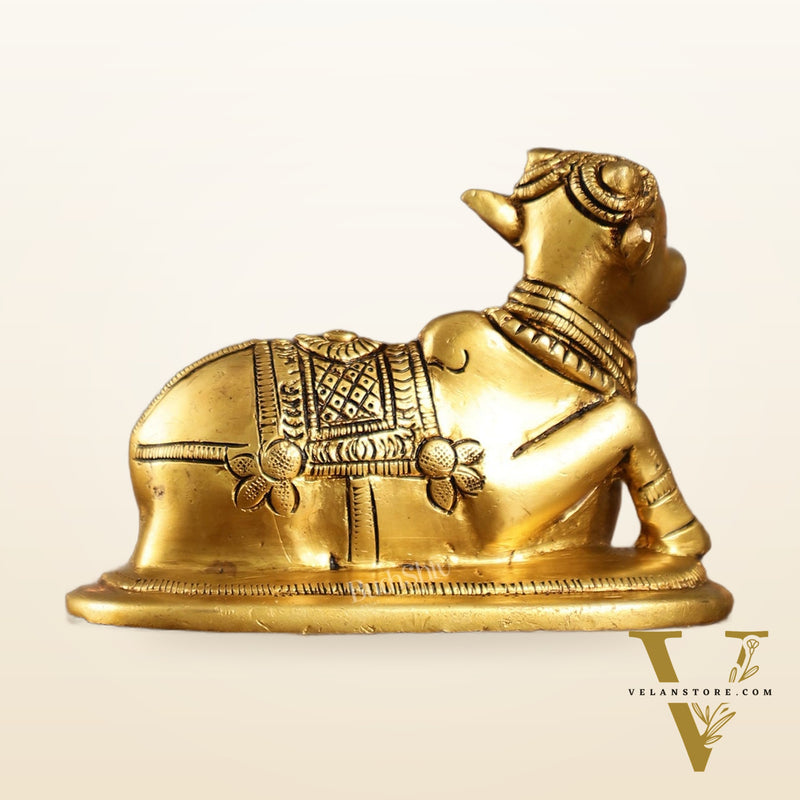 Brass Superfine Nandi Bull Idol | 4.5 inch