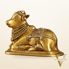 Brass Superfine Nandi Bull Idol | 4.5 inch