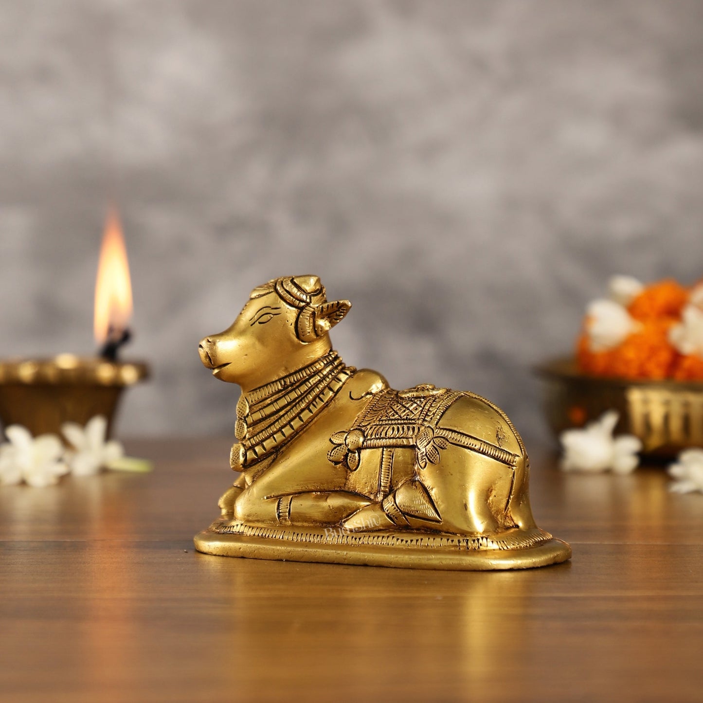 Brass Superfine Nandi Bull Idol | 4.5 inch